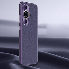 Soft Luxury Leather Snap On Case Cover JB2 for Huawei Nova 11 Purple