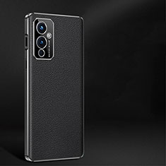 Soft Luxury Leather Snap On Case Cover JB2 for OnePlus 9 5G Black