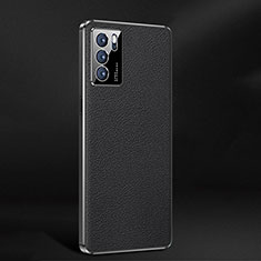 Soft Luxury Leather Snap On Case Cover JB2 for Oppo Reno6 5G Black