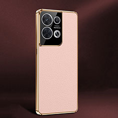 Soft Luxury Leather Snap On Case Cover JB2 for Oppo Reno9 Pro 5G Pink