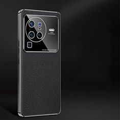 Soft Luxury Leather Snap On Case Cover JB2 for Vivo X80 Pro 5G Black