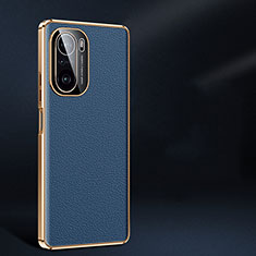 Soft Luxury Leather Snap On Case Cover JB2 for Xiaomi Redmi K40 Pro 5G Blue