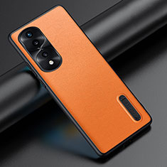 Soft Luxury Leather Snap On Case Cover JB3 for Huawei Honor 70 Pro+ Plus 5G Orange