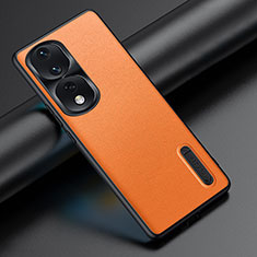 Soft Luxury Leather Snap On Case Cover JB3 for Huawei Honor 80 Pro Flat 5G Orange