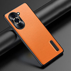 Soft Luxury Leather Snap On Case Cover JB3 for Huawei Nova 10 Pro Orange