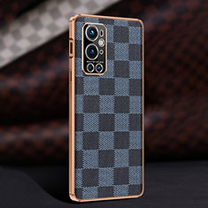 Soft Luxury Leather Snap On Case Cover JB4 for OnePlus 9 Pro 5G Blue