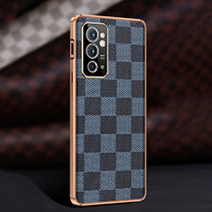 Soft Luxury Leather Snap On Case Cover JB4 for OnePlus 9RT 5G Blue