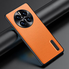 Soft Luxury Leather Snap On Case Cover JB5 for Huawei Mate 50E Orange