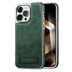 Soft Luxury Leather Snap On Case Cover JD1 for Apple iPhone 16 Pro Max Green