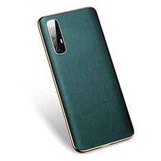 Soft Luxury Leather Snap On Case Cover L01 for Oppo Find X2 Neo Green