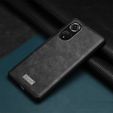 Soft Luxury Leather Snap On Case Cover LD1 for Huawei Honor 50 Pro 5G Black