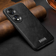 Soft Luxury Leather Snap On Case Cover LD1 for Huawei Honor 70 5G Black