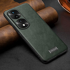 Soft Luxury Leather Snap On Case Cover LD1 for Huawei Honor 70 Pro 5G Green