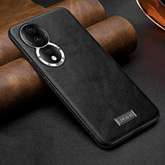 Soft Luxury Leather Snap On Case Cover LD1 for Huawei Honor 80 5G Black