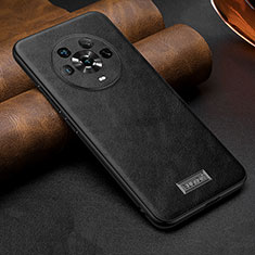 Soft Luxury Leather Snap On Case Cover LD1 for Huawei Honor Magic4 5G Black