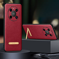 Soft Luxury Leather Snap On Case Cover LD1 for Huawei Mate 40 Red