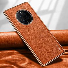 Soft Luxury Leather Snap On Case Cover LD1 for Huawei Mate 50E Orange