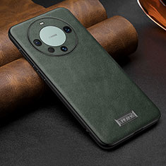 Soft Luxury Leather Snap On Case Cover LD1 for Huawei Mate 60 Green