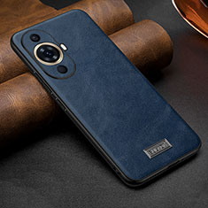 Soft Luxury Leather Snap On Case Cover LD1 for Huawei Nova 11 Blue