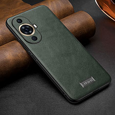 Soft Luxury Leather Snap On Case Cover LD1 for Huawei Nova 11 Green