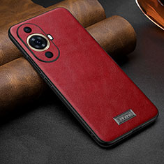 Soft Luxury Leather Snap On Case Cover LD1 for Huawei Nova 11 Red