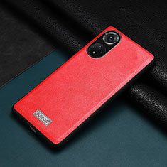 Soft Luxury Leather Snap On Case Cover LD1 for Huawei Nova 9 Red