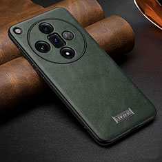 Soft Luxury Leather Snap On Case Cover LD1 for Oppo Find X7 5G Green