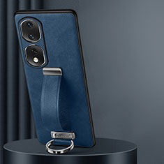 Soft Luxury Leather Snap On Case Cover LD2 for Huawei Honor 80 Pro 5G Blue