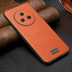 Soft Luxury Leather Snap On Case Cover LD2 for Huawei Honor Magic5 5G Orange