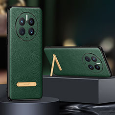 Soft Luxury Leather Snap On Case Cover LD2 for Huawei Mate 50 Pro Green