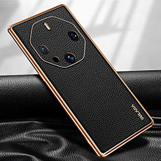 Soft Luxury Leather Snap On Case Cover LD2 for Huawei Mate 60 RS Ultimate Black