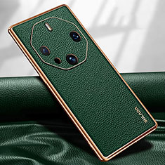 Soft Luxury Leather Snap On Case Cover LD2 for Huawei Mate 60 RS Ultimate Green