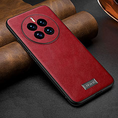 Soft Luxury Leather Snap On Case Cover LD3 for Huawei Mate 50 Red