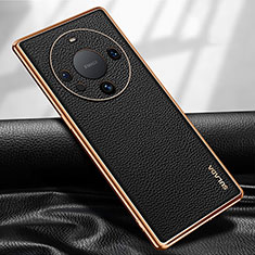 Soft Luxury Leather Snap On Case Cover LD3 for Huawei Mate 60 Pro Black