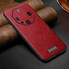 Soft Luxury Leather Snap On Case Cover LD3 for Huawei Mate 60 RS Ultimate Red