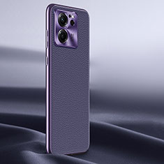 Soft Luxury Leather Snap On Case Cover LF1 for Xiaomi Mi 13T Pro 5G Purple