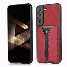 Soft Luxury Leather Snap On Case Cover M02T for Samsung Galaxy S24 Plus 5G Red