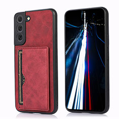 Soft Luxury Leather Snap On Case Cover M03T for Samsung Galaxy S23 5G Red