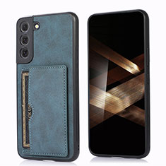 Soft Luxury Leather Snap On Case Cover M03T for Samsung Galaxy S24 5G Blue