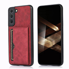 Soft Luxury Leather Snap On Case Cover M03T for Samsung Galaxy S24 5G Red