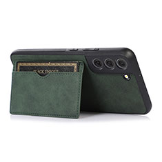 Soft Luxury Leather Snap On Case Cover M04T for Samsung Galaxy S21 FE 5G Green