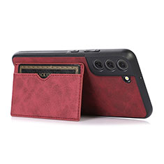 Soft Luxury Leather Snap On Case Cover M04T for Samsung Galaxy S24 5G Red