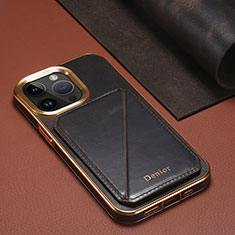 Soft Luxury Leather Snap On Case Cover MT1 for Apple iPhone 14 Pro Black