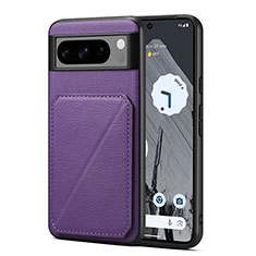 Soft Luxury Leather Snap On Case Cover MT1 for Google Pixel 8 Pro 5G Purple
