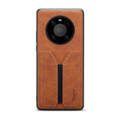 Soft Luxury Leather Snap On Case Cover MT1 for Huawei Mate 50E Brown