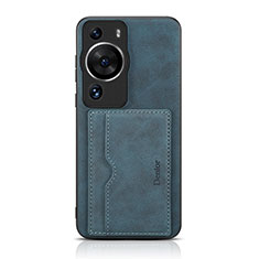 Soft Luxury Leather Snap On Case Cover MT2 for Huawei P60 Blue