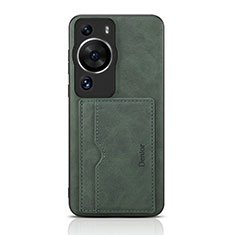 Soft Luxury Leather Snap On Case Cover MT2 for Huawei P60 Green