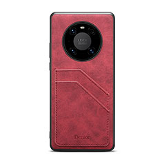 Soft Luxury Leather Snap On Case Cover MT3 for Huawei Mate 50 Red