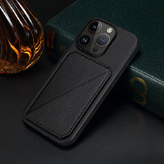 Soft Luxury Leather Snap On Case Cover MT4 for Apple iPhone 16 Pro Black