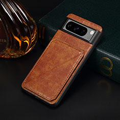Soft Luxury Leather Snap On Case Cover MT4 for Google Pixel 8 Pro 5G Brown
